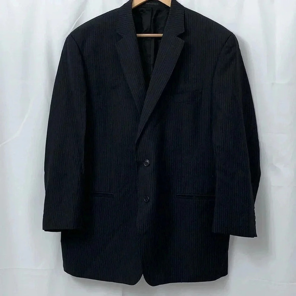 Calvin Klein Other - Men’s Calvin Klein Black With Blue Stripes Blazer Size 46R EUC